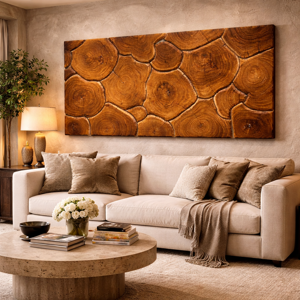Forest Rings - Solid Wood End Grain Wall Art Panel