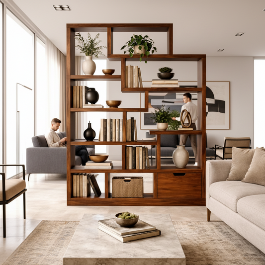The SculptFrame Bookshelf - White Ash Solid Wood