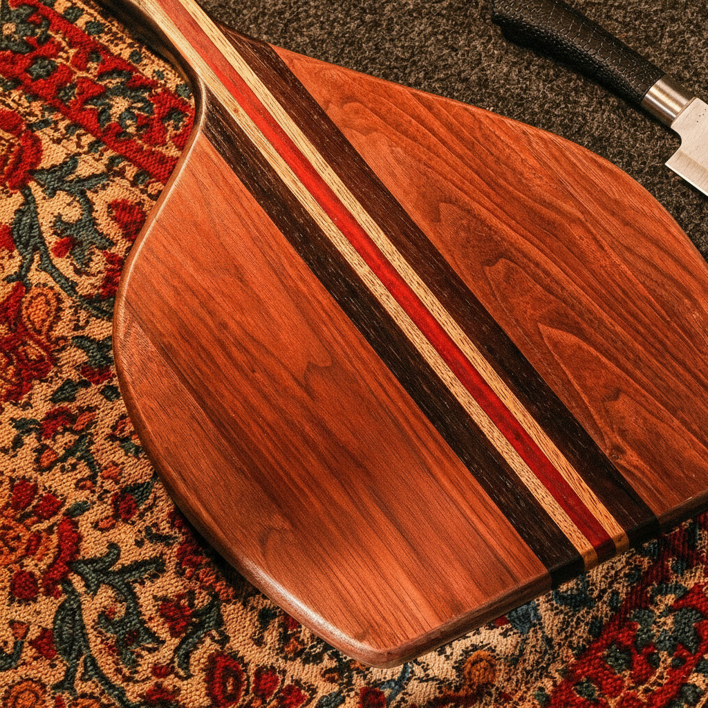 Olyria Artisan Oval Tri-Wood Cheese & Charcuterie Board