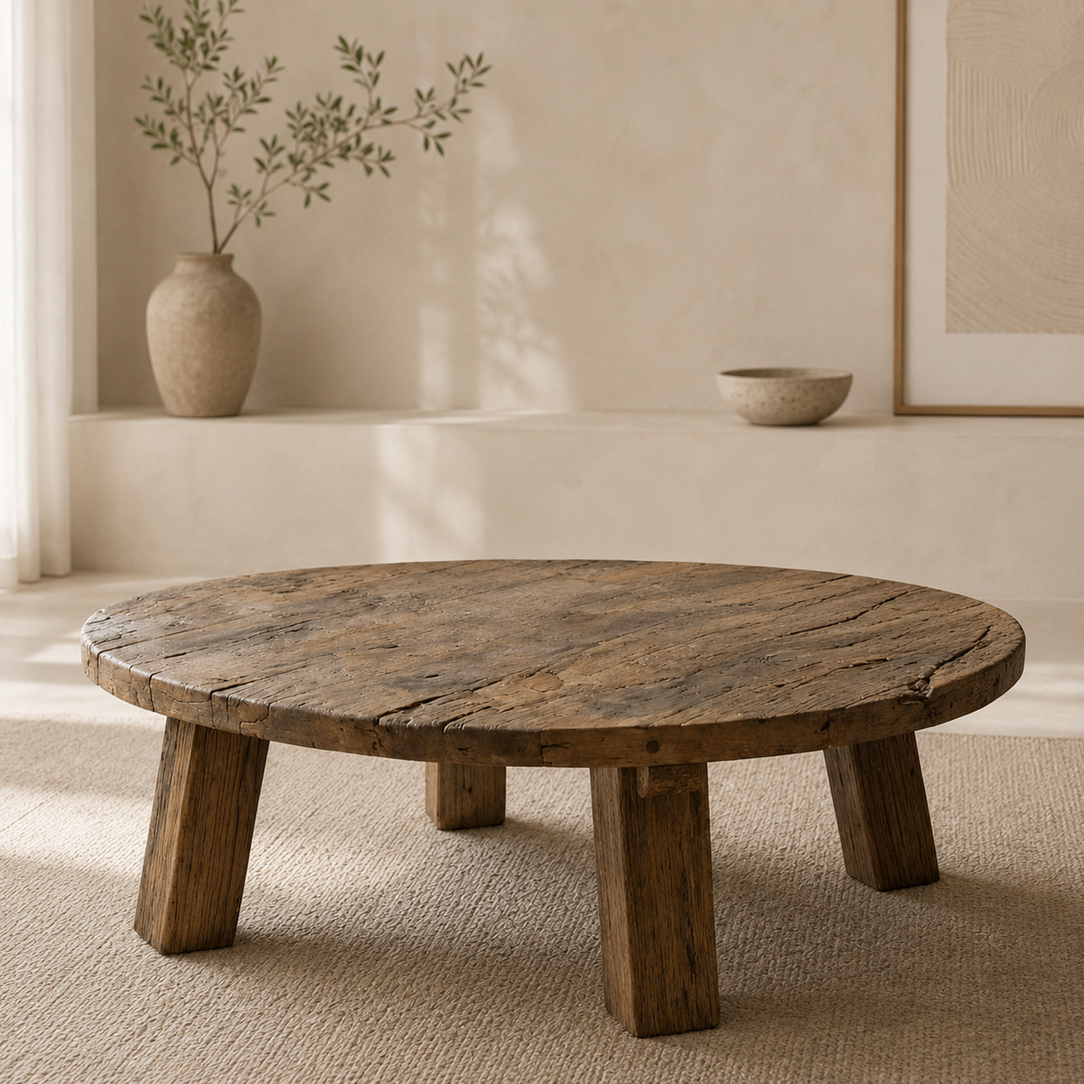Avery Rustic American Oakwood Coffee Table