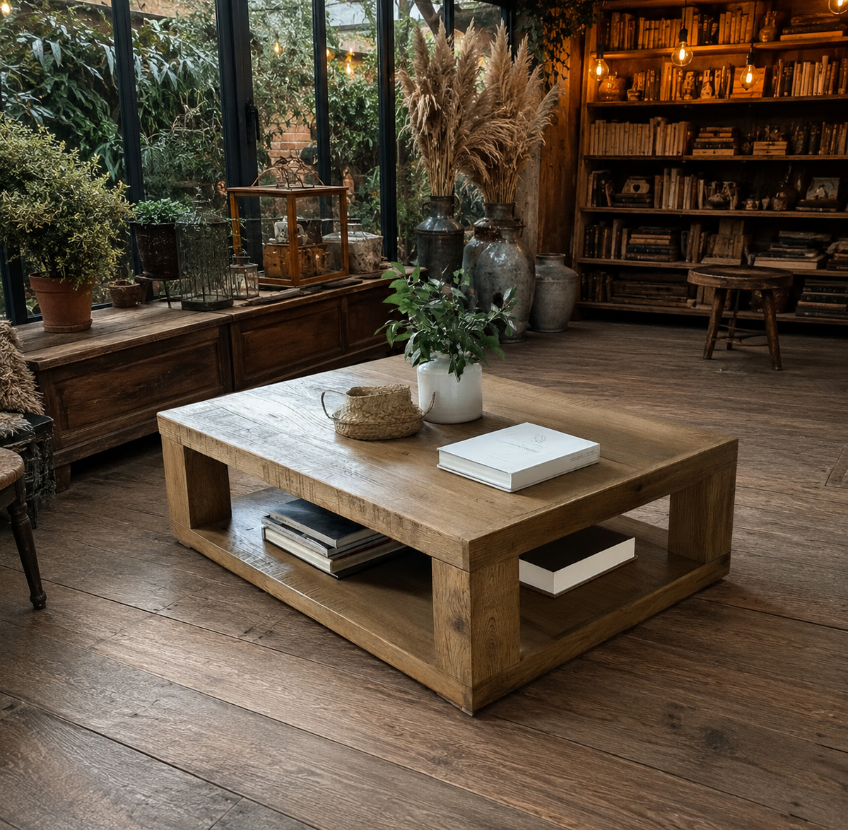 Alden Rustic American Oakwood Coffee Table