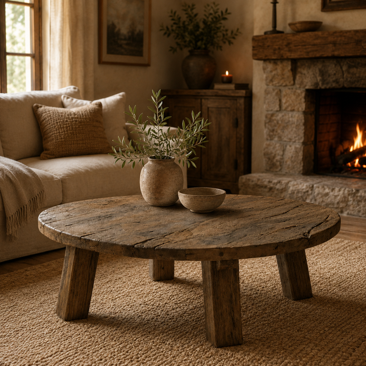 Avery Rustic American Oakwood Coffee Table