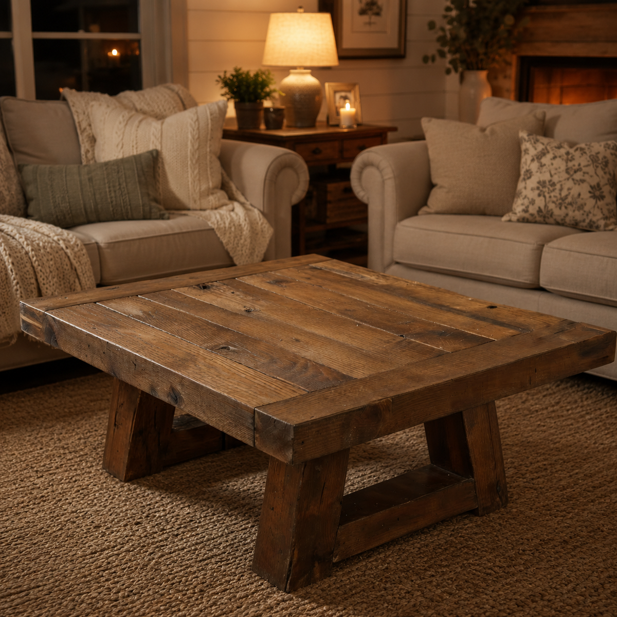 Aston Rustic Hardwood Coffee Table