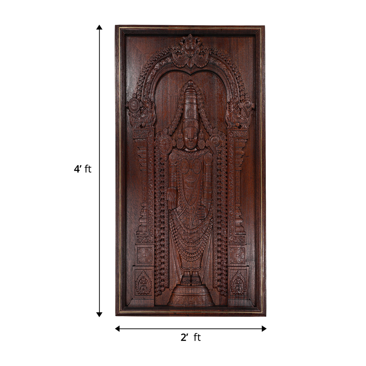 Lord Tirupati Balaji Solid Wood Wall Art