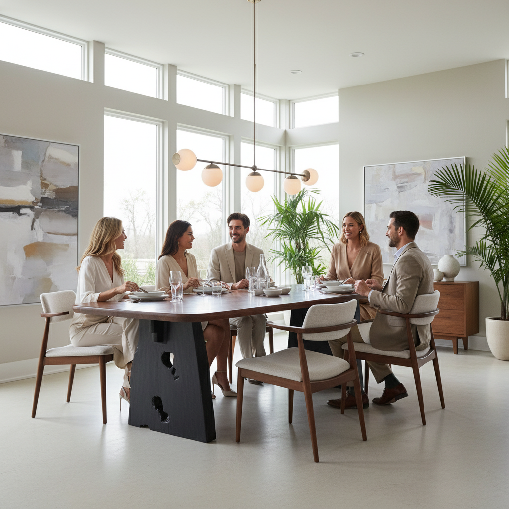 The Riviera Slab American Walnut Table