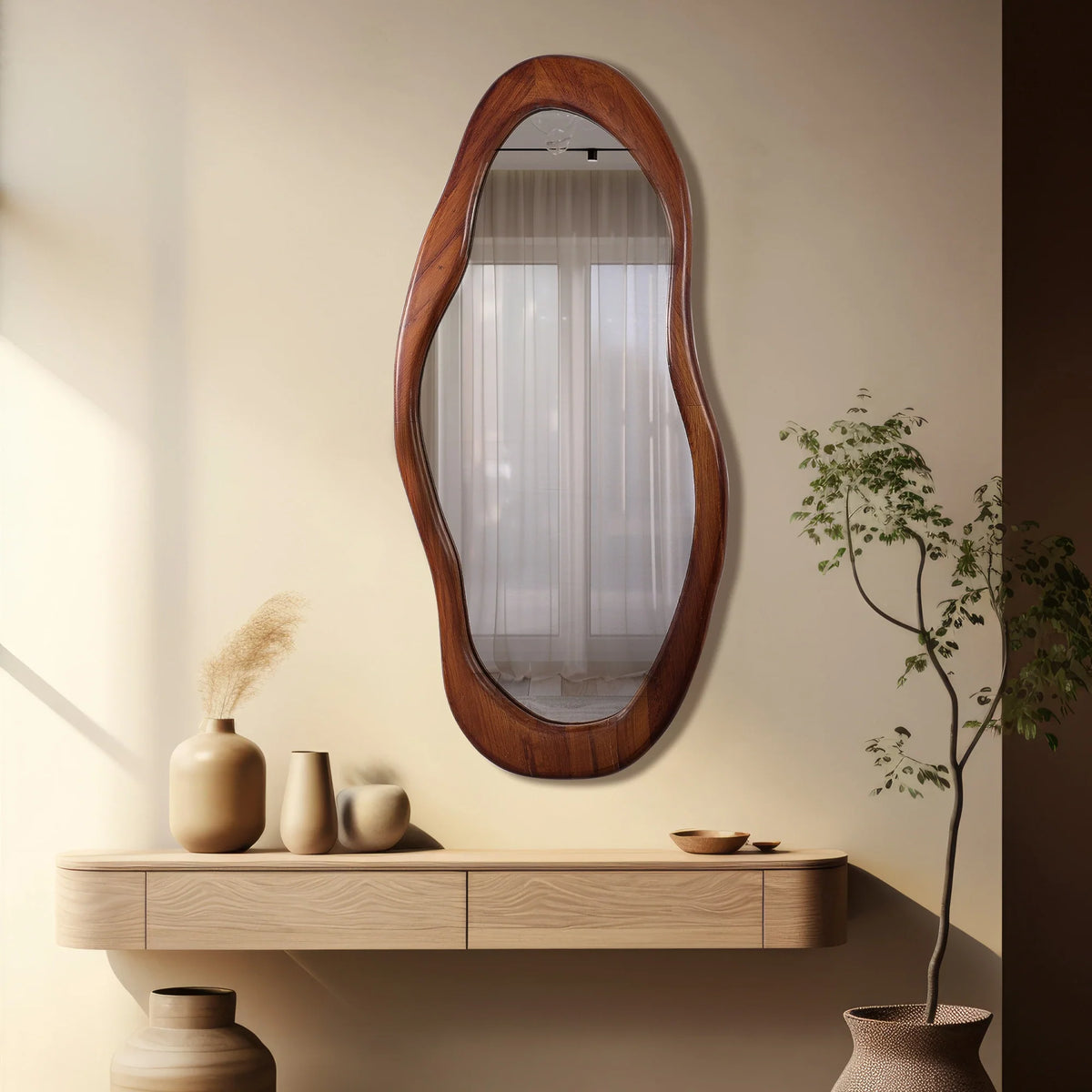 Natural Harmony Teakwood Mirror