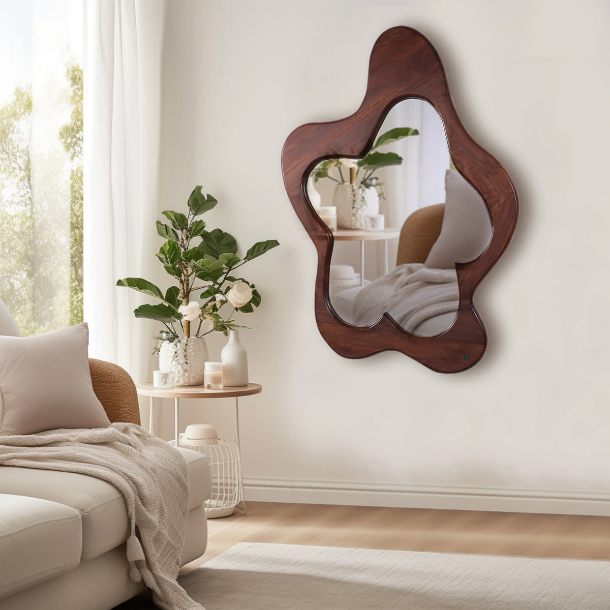 Timber Twist Teakwood Mirror