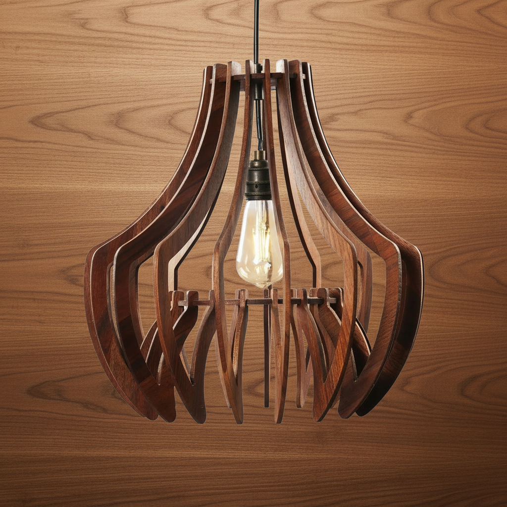 Dome Wooden Pendant Lamp