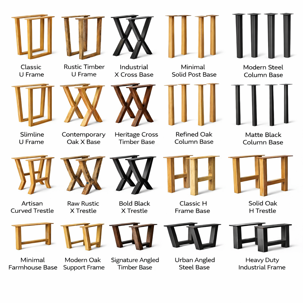 Arboreal Slab American/European Oak Wood Dining Table