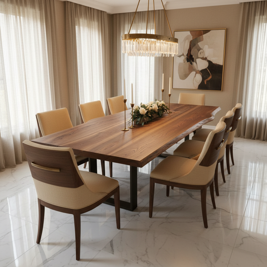 Wildgrain Elm Live Edge Dining Table