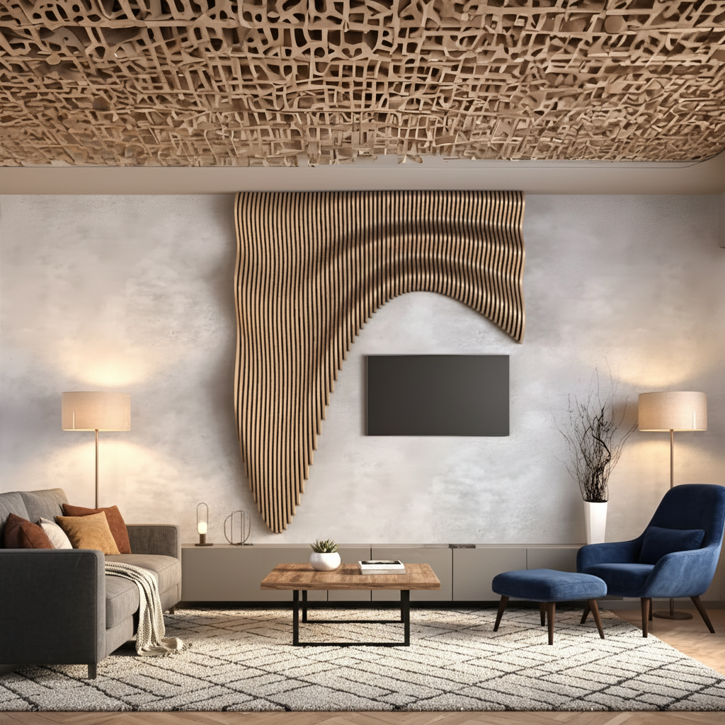 Dripping Water Parametric TV Wall Art