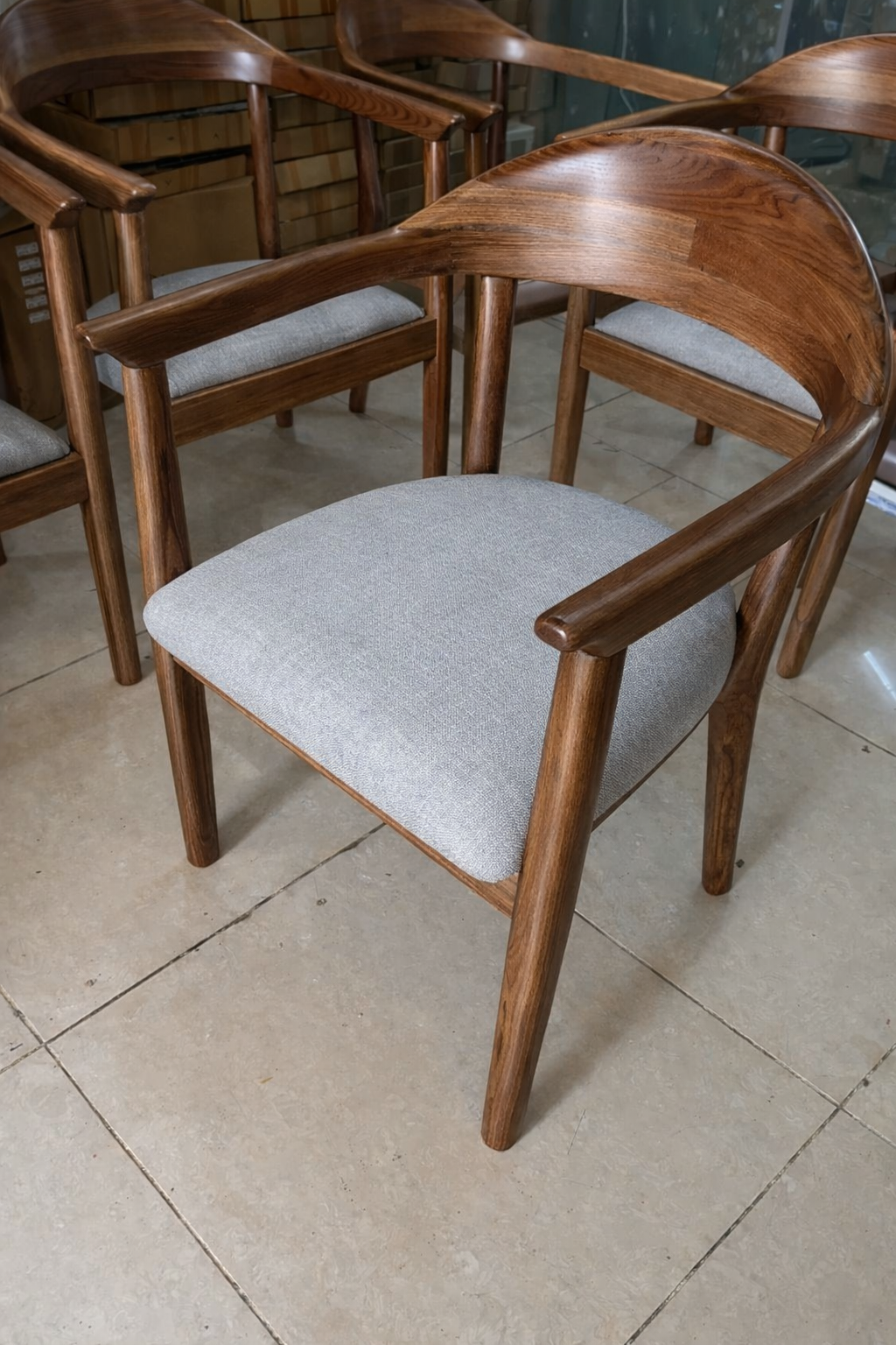 Nova Curved Back American Oak Dining Chair