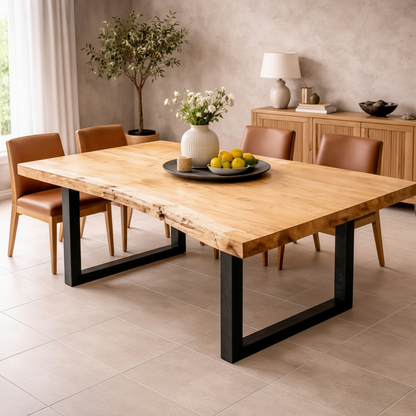 Aurora Edge Maple Live Edge Dining Table