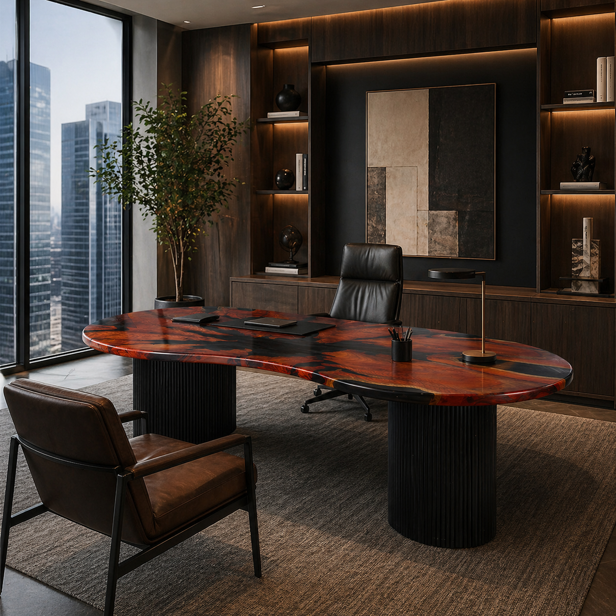 Ember Eclipse Sculptural Dining Table