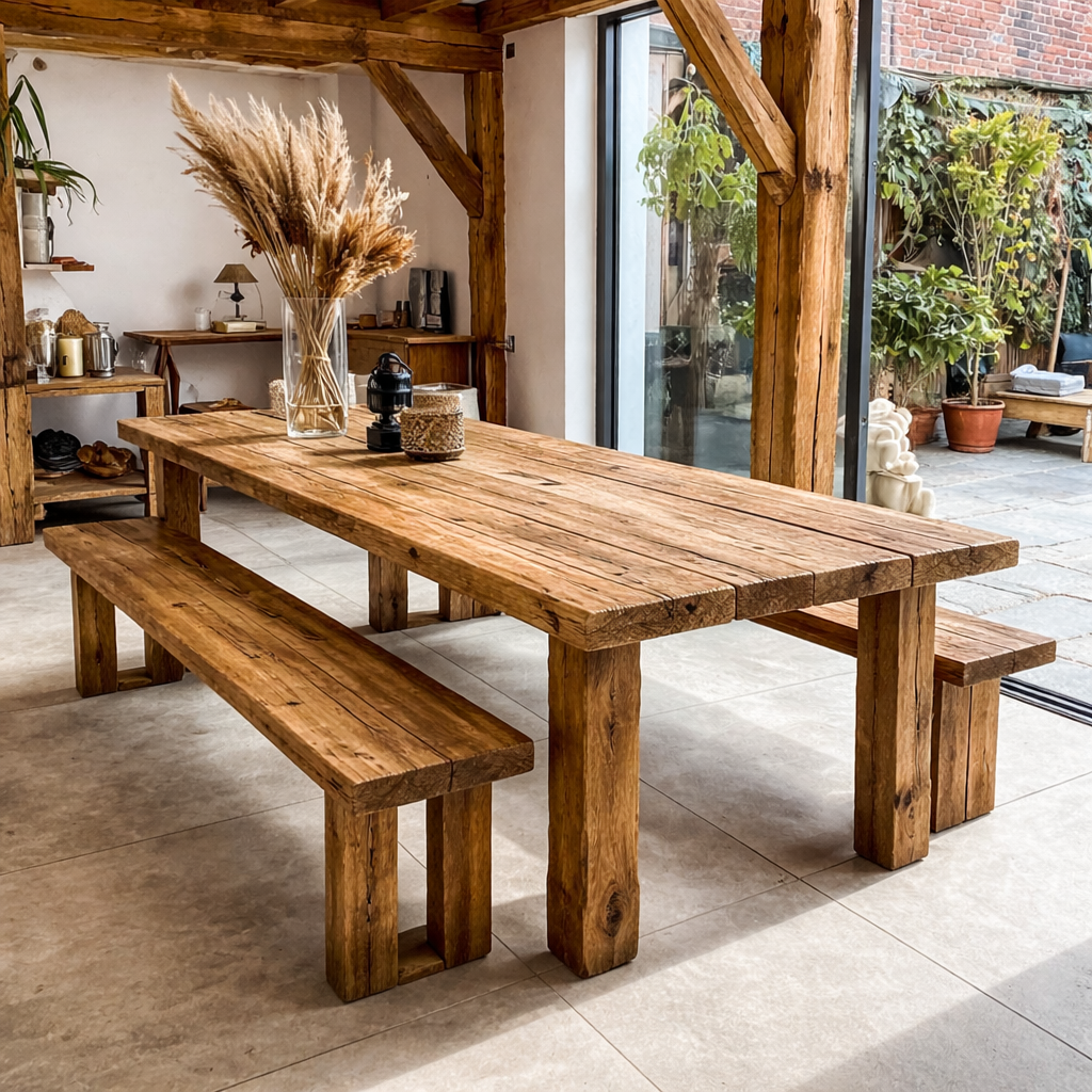 Arborline Rustic Oak Dining Table