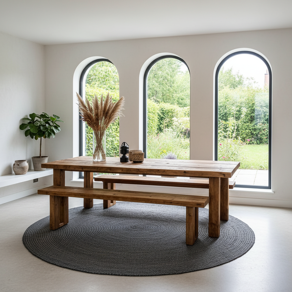 Arborline Rustic Oak Dining Table