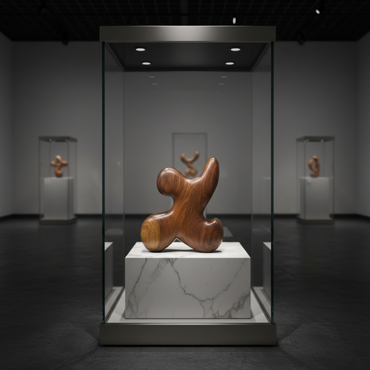 Axis Form - Hand Carved American Walnut Sculptural Accent