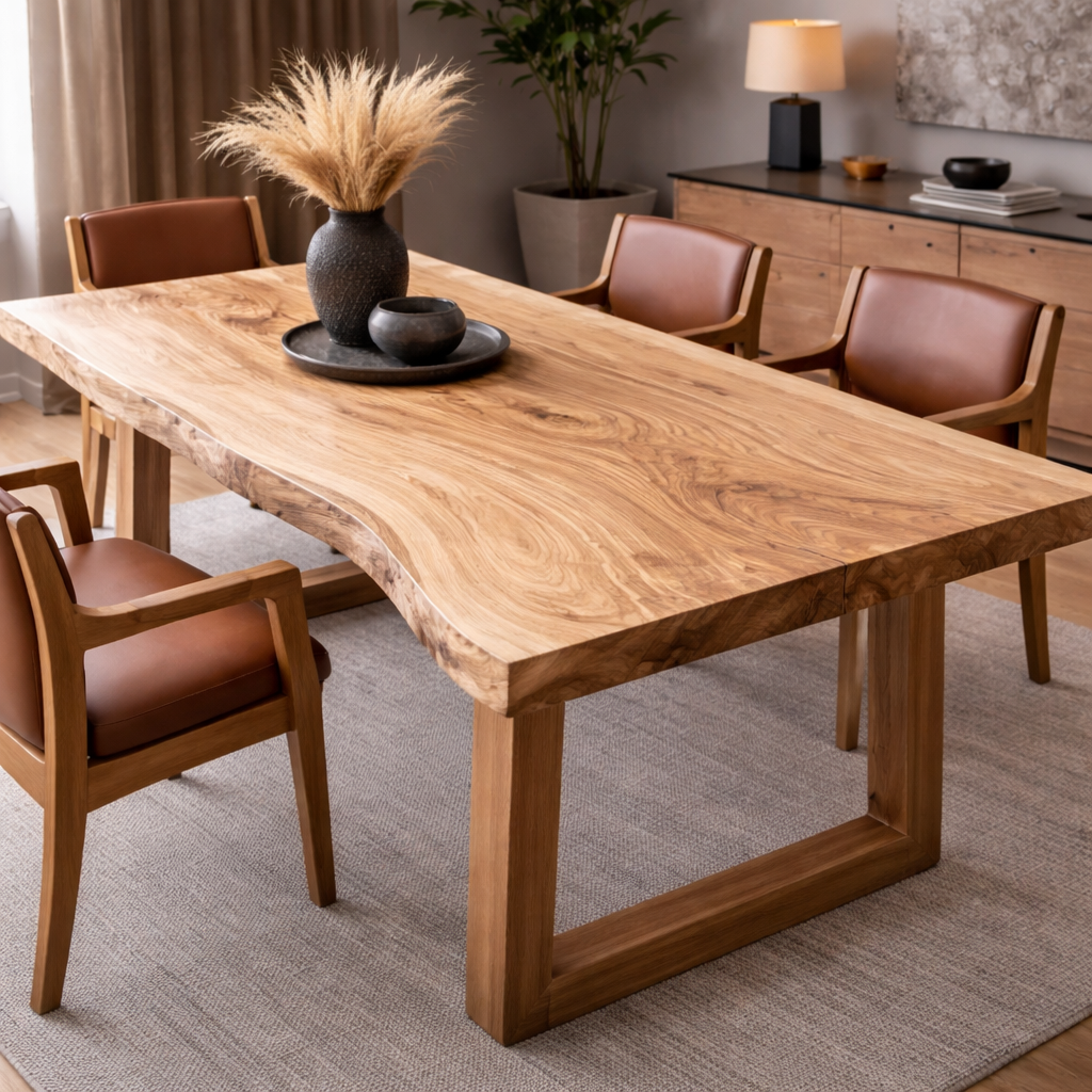 Wildgrain Elm Live Edge Dining Table