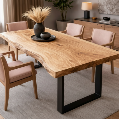 Wildgrain Elm Live Edge Dining Table