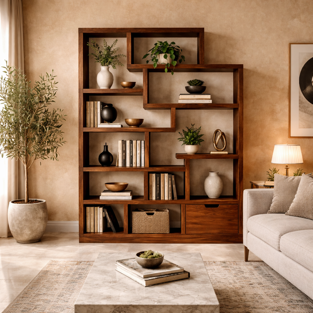 The SculptFrame Bookshelf - White Ash Solid Wood