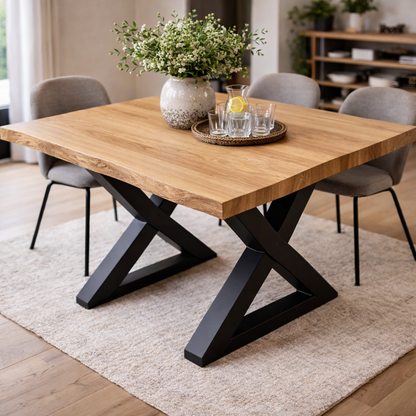 TerraSquare - Sculptural Live Edge American/European Oak Dining Table