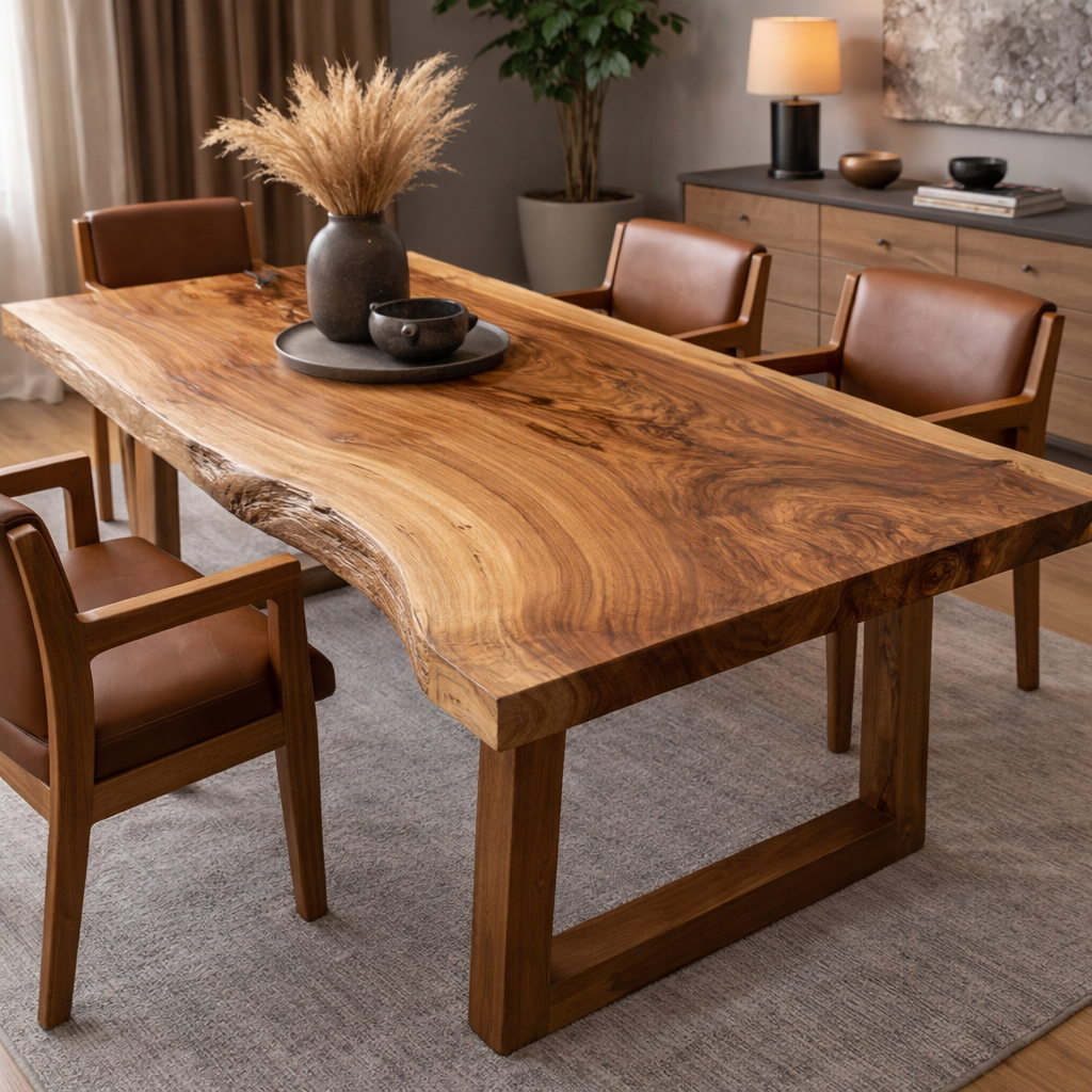 Wildgrain Elm Live Edge Dining Table