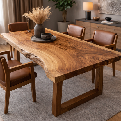 Wildgrain Elm Live Edge Dining Table