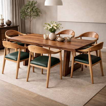 Nova Curved Back American Oak Dining Chair