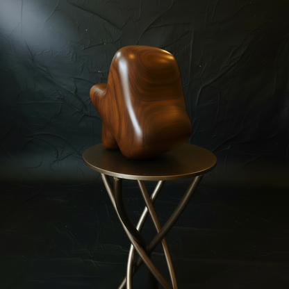 Eternal Grain - Hand Polished Solid Teak Wood Sculptural Form