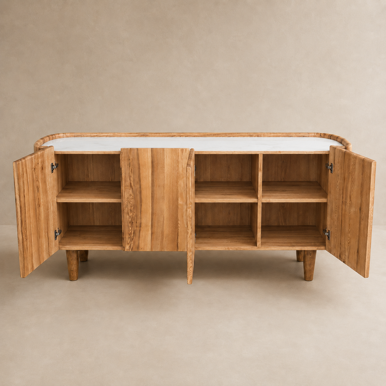 Aurelia Onyx Marble & White Ash Sideboard