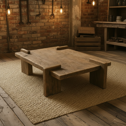 Auren Rustic American White Oak Coffee Table