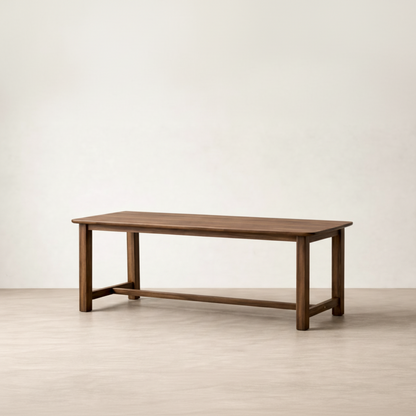 Cross Rail Teak Wood Table