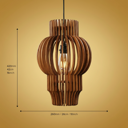 Wave Crest Wooden Lamp Pendant Light