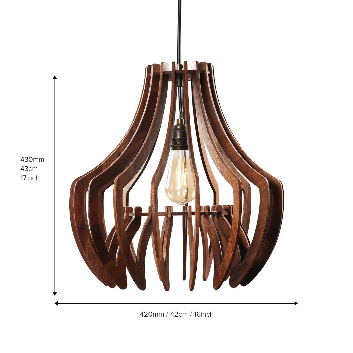 Dome Wooden Pendant Lamp