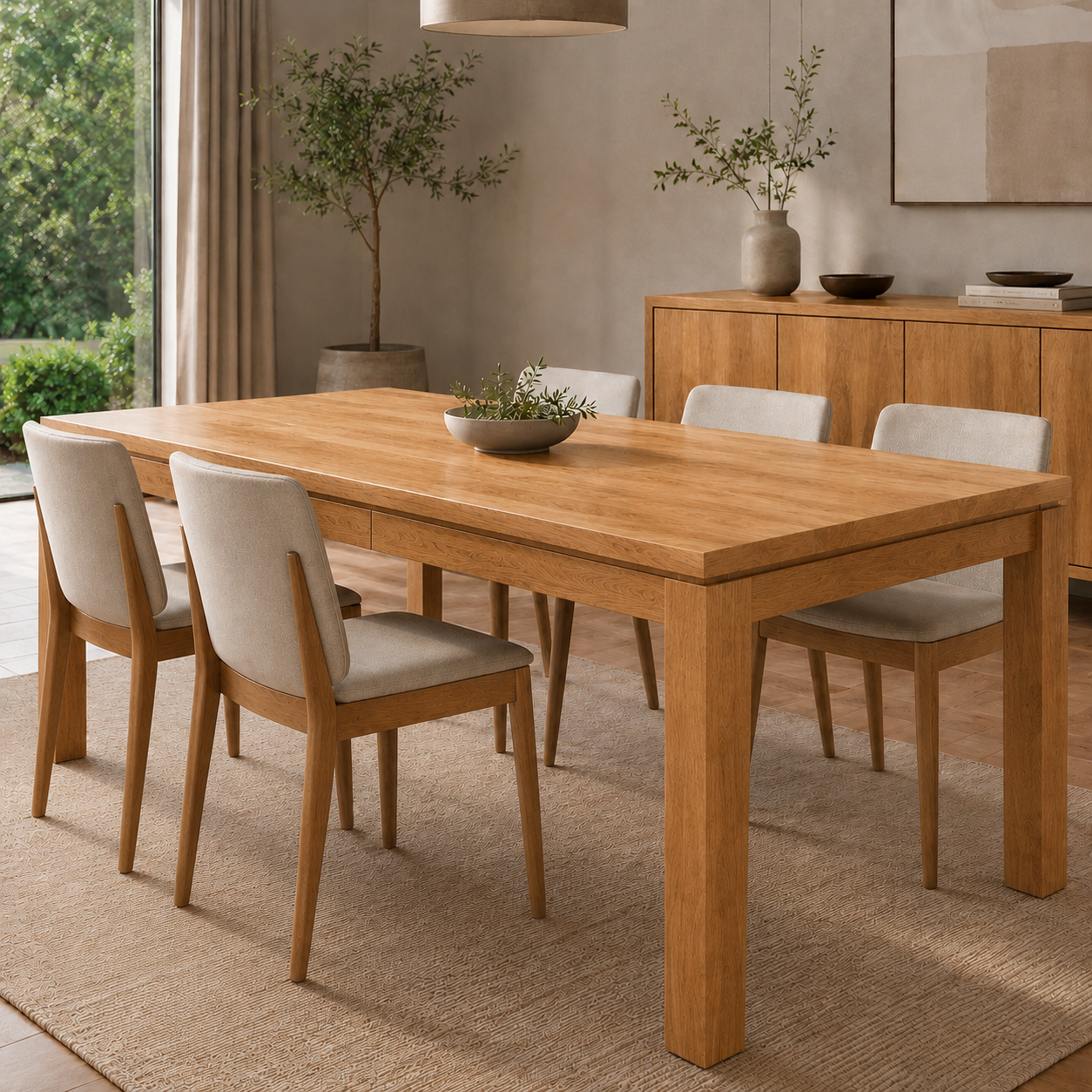 EdgeLine American Oak Dining Table
