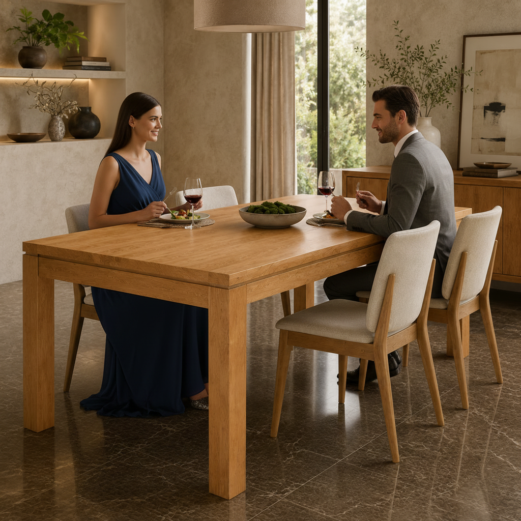 EdgeLine American Oak Dining Table