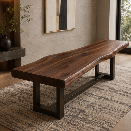 Elmora Live Edge Bench - Crafted by Nature, Refined by Hand