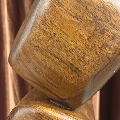 Organic Balance - Handcrafted Solid Teak Wood Sculpture