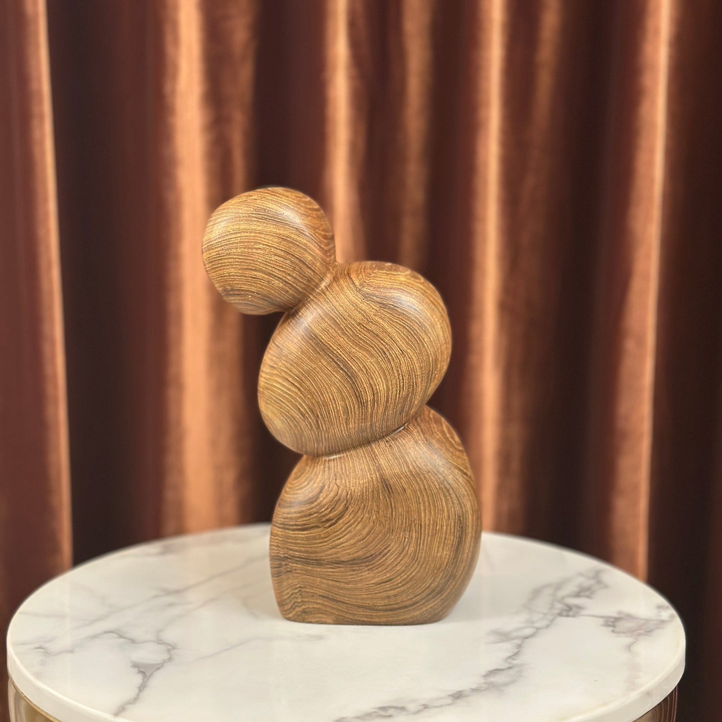 Serenity Form Teak Wood Sculpture