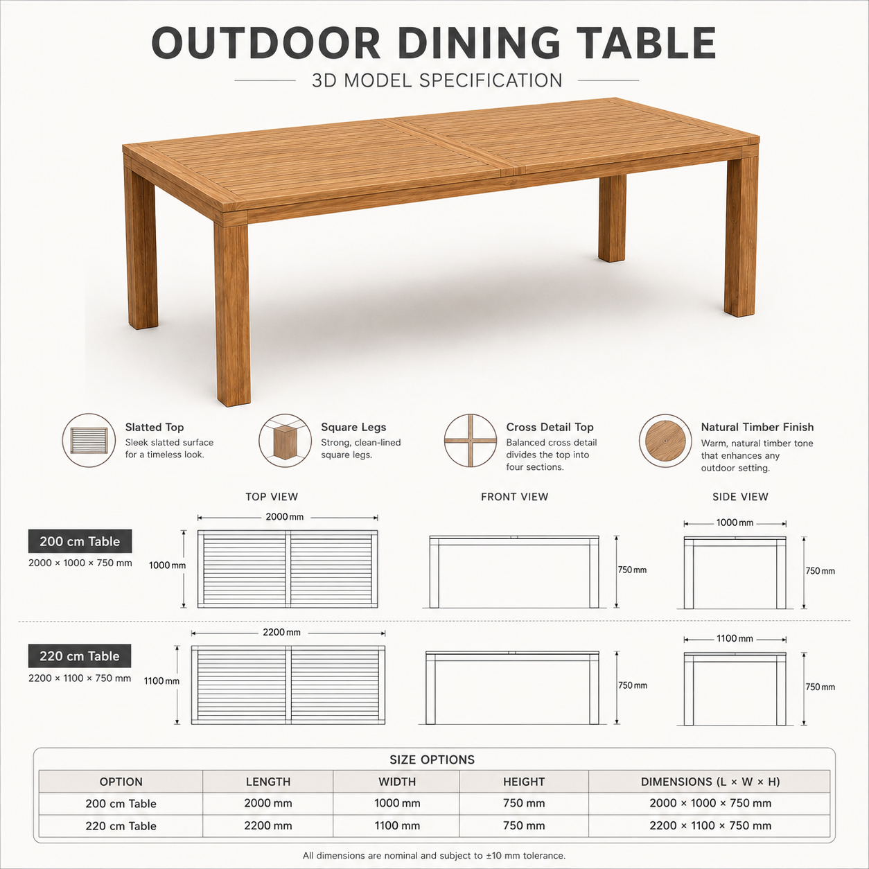 The Solara Teak Outdoor Dining Collection - Effortless Outdoor Living