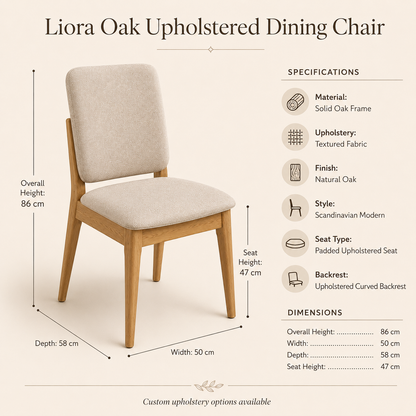 Liora Oak Upholstered Dining Chair