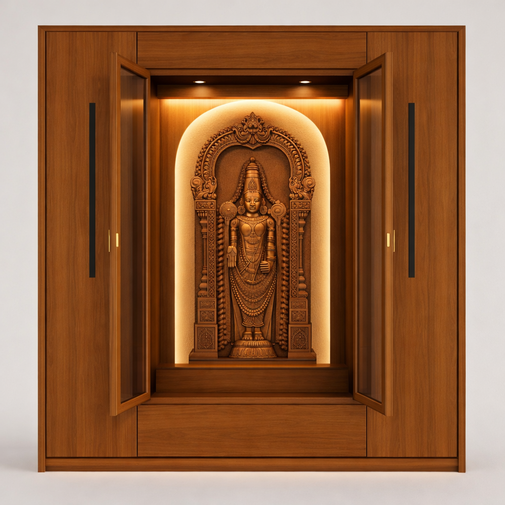 Lord Tirupati Balaji Solid Wood Wall Art
