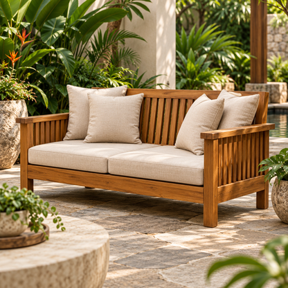 Calista Reclaimed Teak Outdoor Lounge
