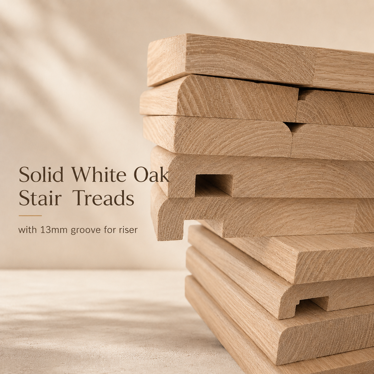 OakStep White Oak Stair Treads - Natural Elegance, Crafted for Every Step