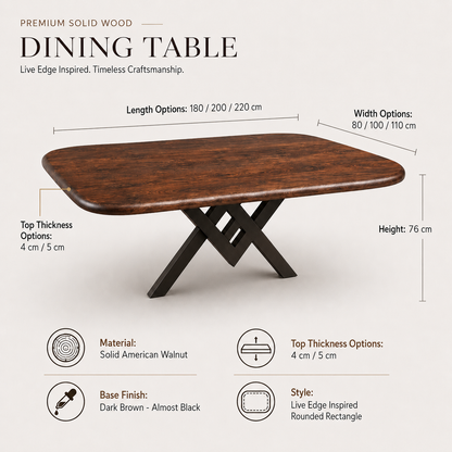 The Walnut Arc Dining Table
