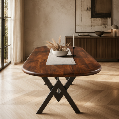 The Walnut Arc Dining Table