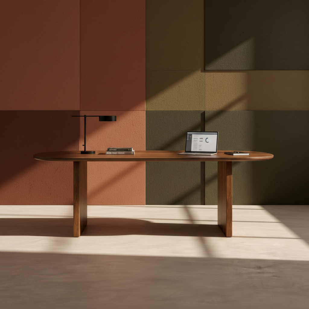 Panel Leg Teak Wood Table