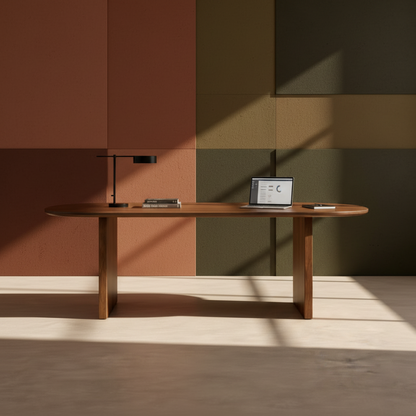 Panel Leg Teak Wood Table