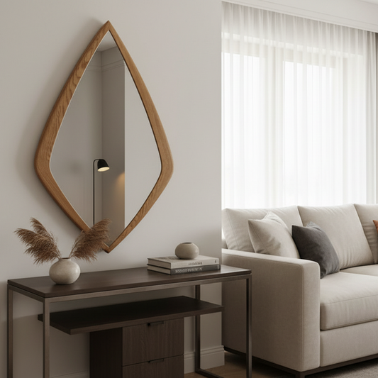 Teardrop Oak Mirror