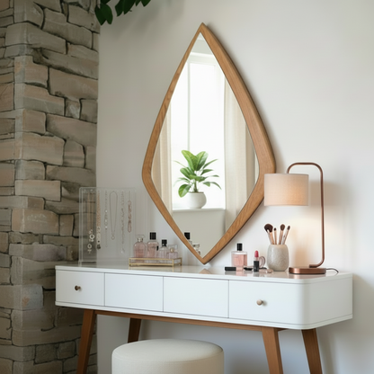 Teardrop Oak Mirror